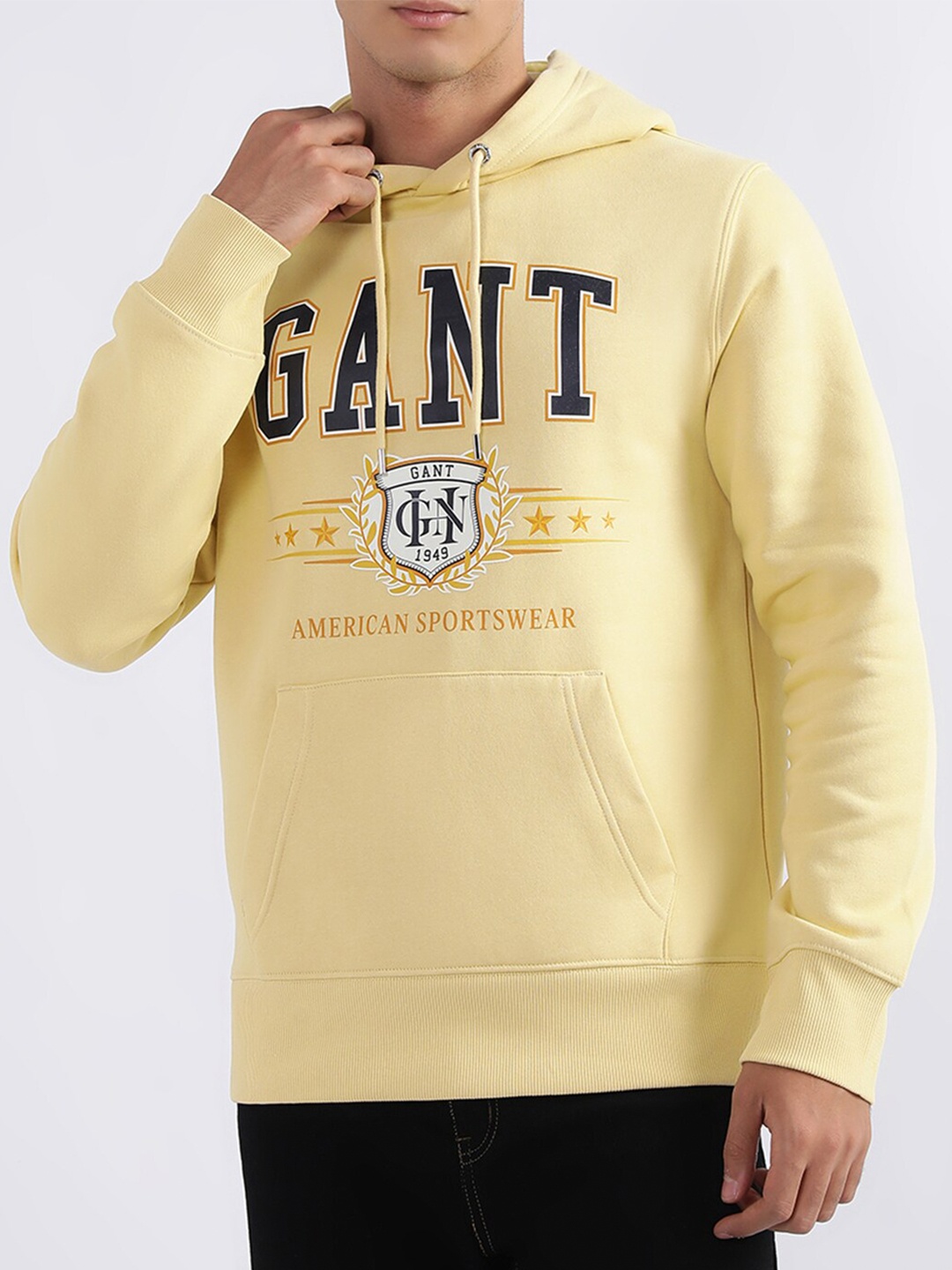 

GANT Printed Hooded Sweatshirt, Yellow
