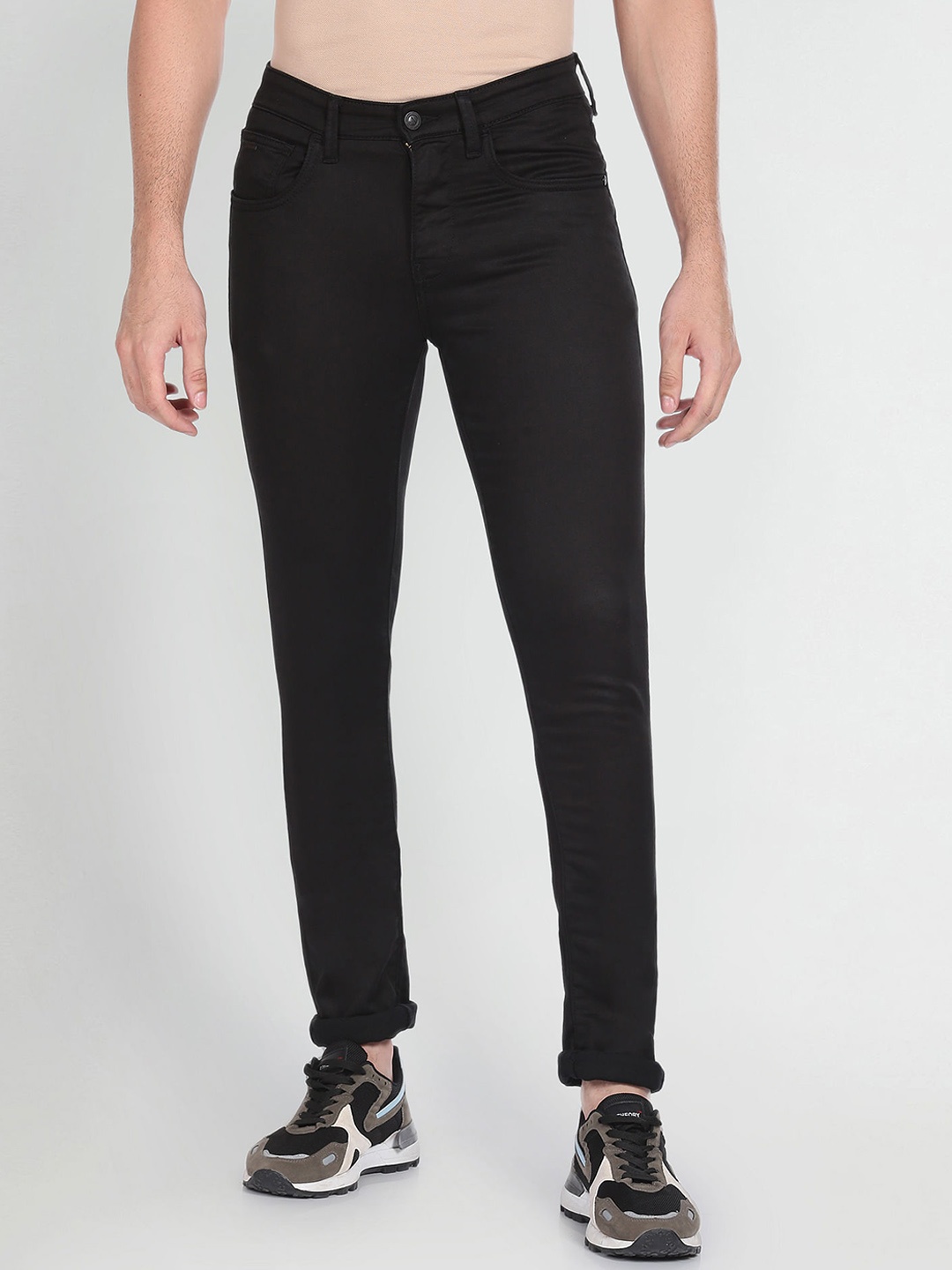 

Arrow Sport Men Sport Slim Fit Mid-Rise Clean Look Jeans, Black