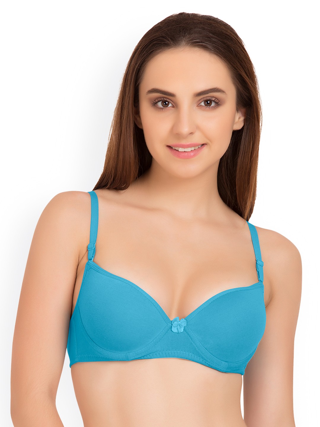 

Tweens Blue Solid Underwired Lightly Padded Push-Up Bra