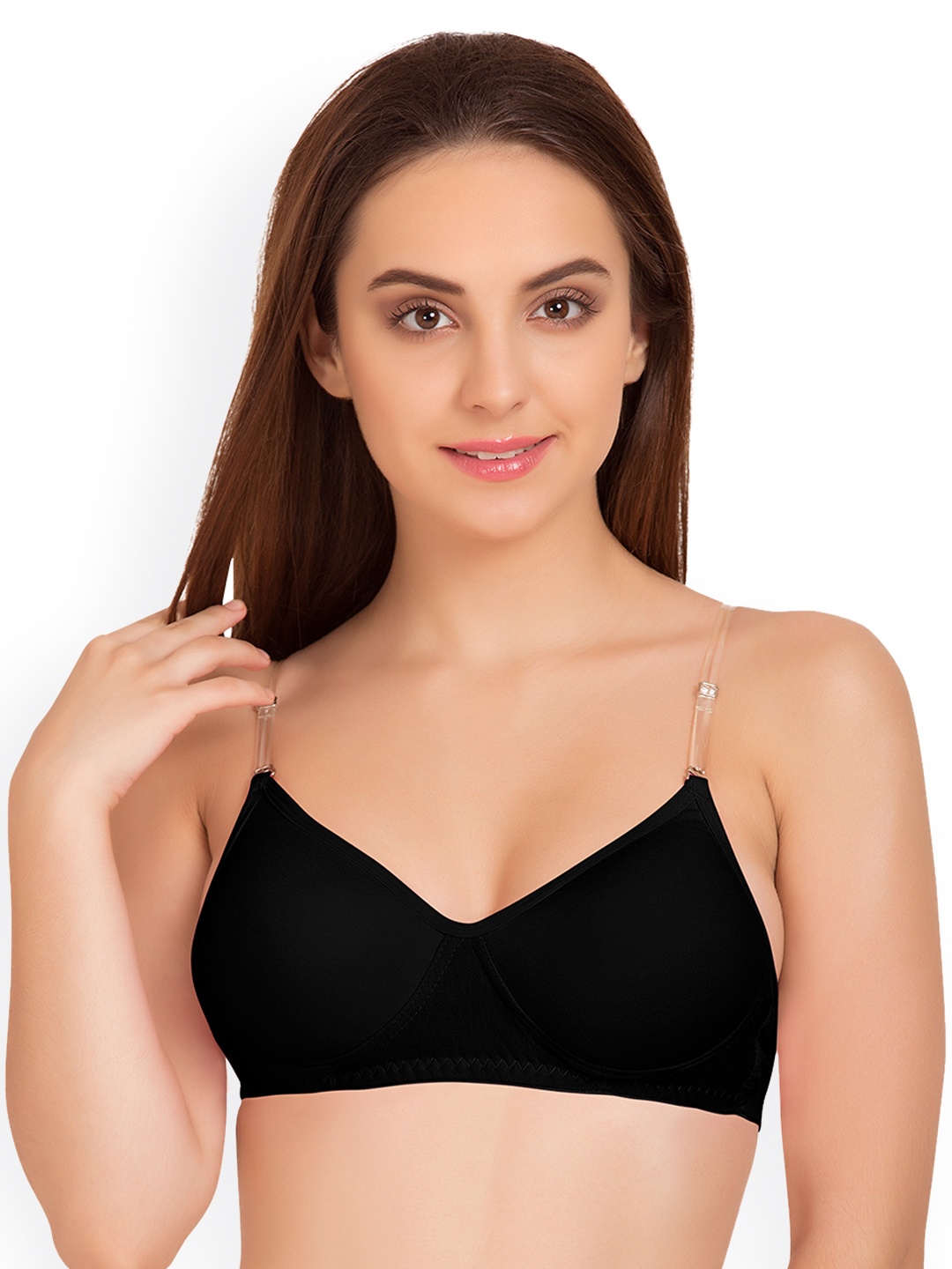 

Tweens Black Solid Non-Wired Heavily Padded T-shirt Bra TW_1315BL