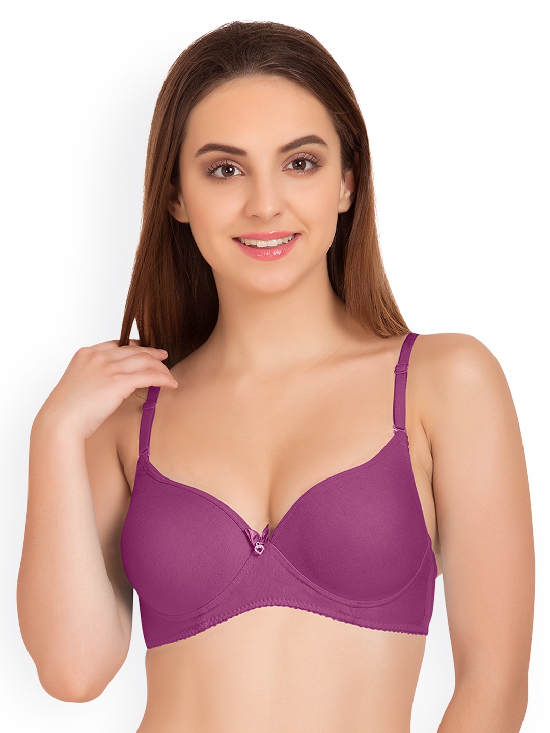 

Tweens Mauve Solid Non-Wired Heavily Padded Balconette Bra TW_1520MV