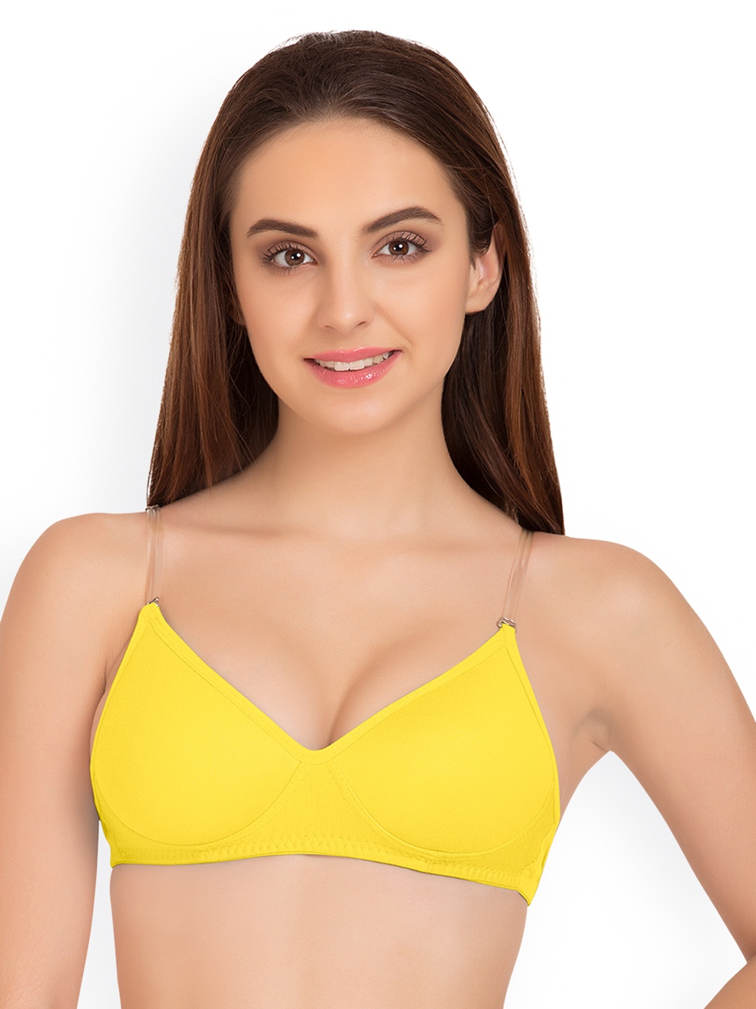

Tweens Yellow Solid Non-Wired Heavily Padded T-shirt Bra TW_1315YL