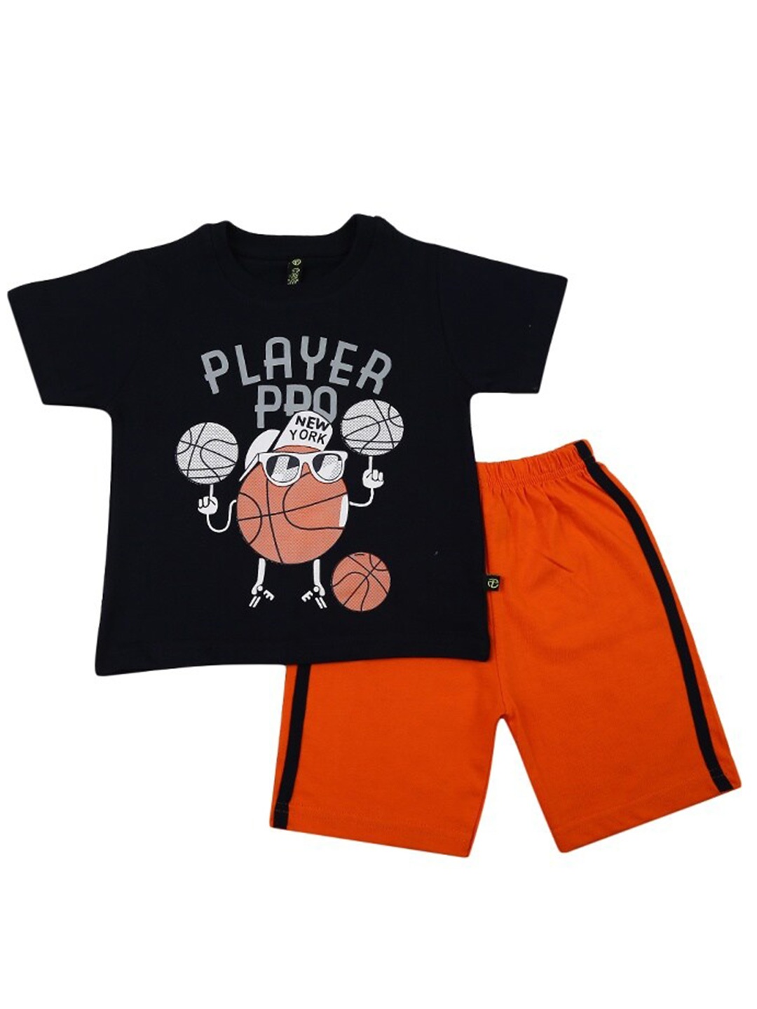 

V-Mart Kids Printed Pure Cotton T-shirt With Shorts, Blue
