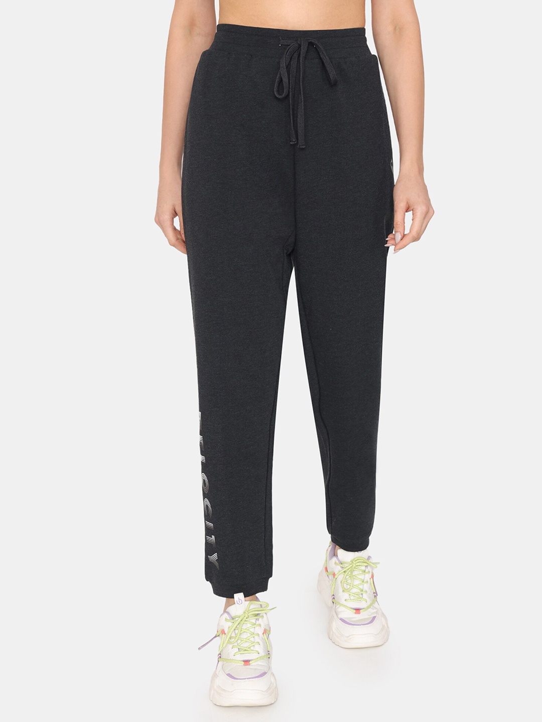 

Zelocity by Zivame Women Mid-Rise Joggers, Black