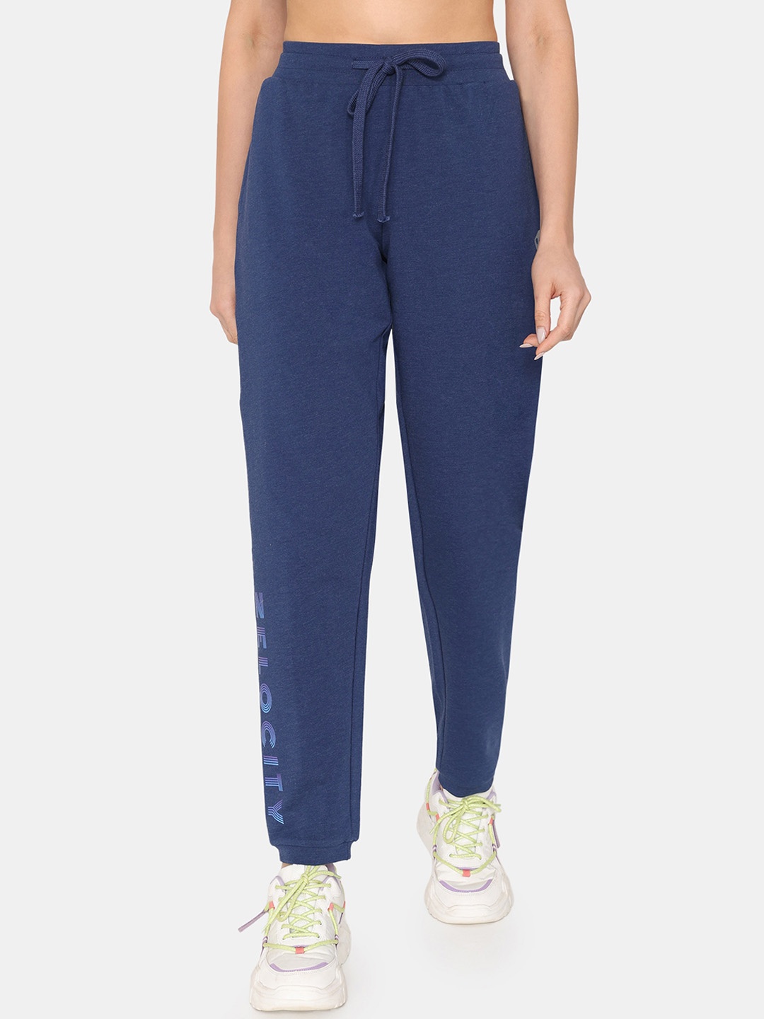 

Zelocity by Zivame Women Mid-Rise Joggers, Blue