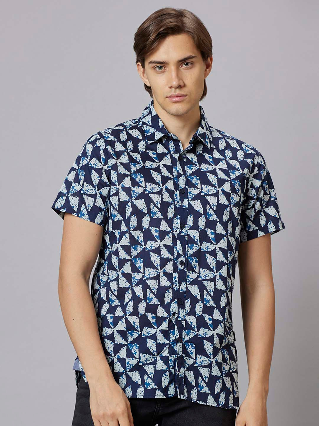 

Being Human Men Blue Slim Fit Opaque Casual Shirt