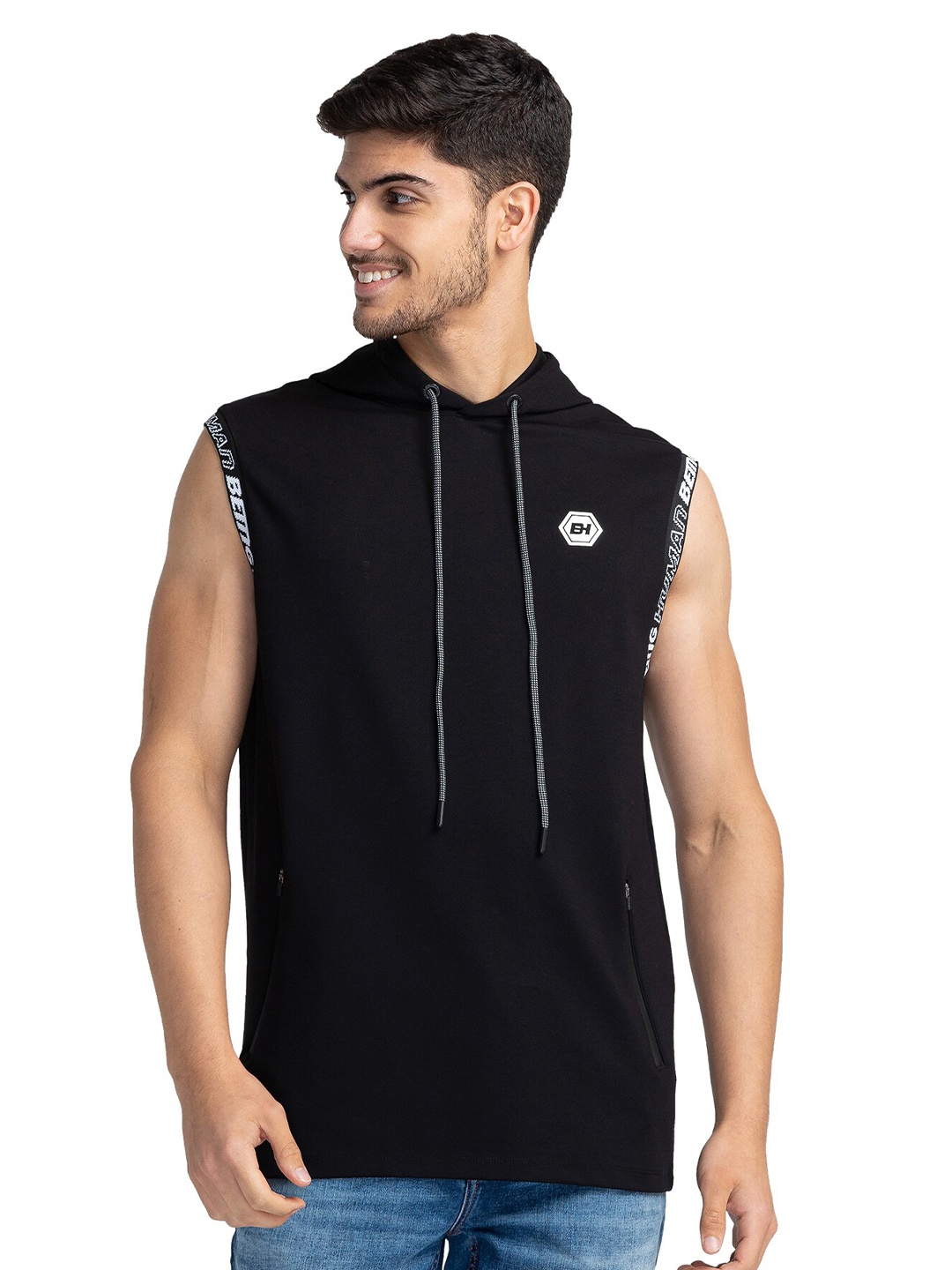 

Being Human Slim Fit Hooded Casual Shirt, Blue