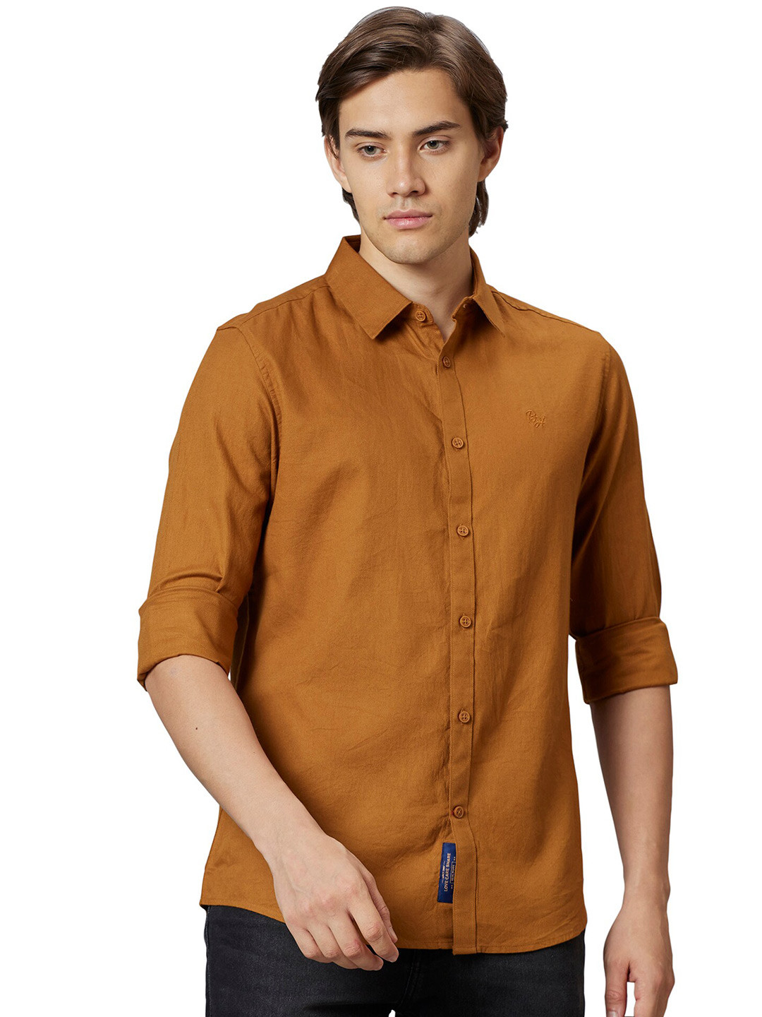 

Being Human Slim Fit Opaque Cotton Casual Shirt, Mustard