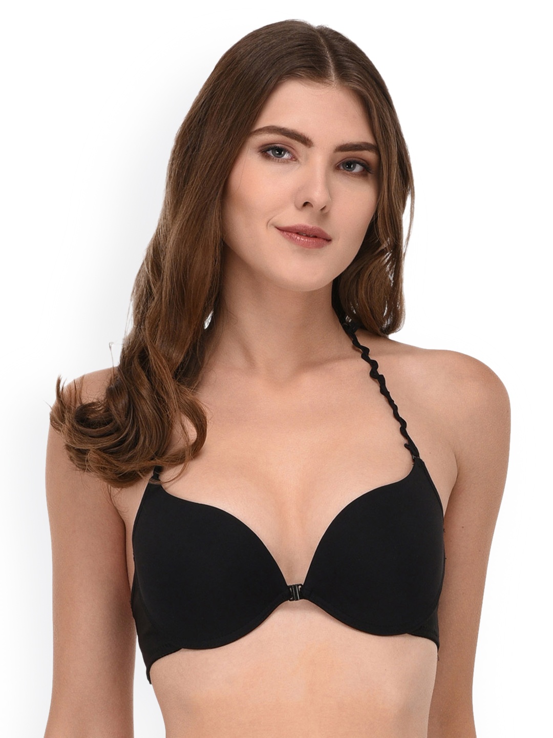 

PrettyCat Black Solid Underwired Heavily Padded Push-Up Bra