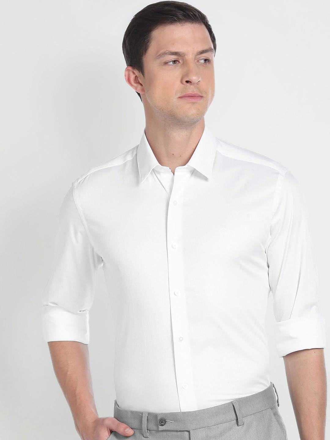 

Arrow New York Slim Fit Spread Collar Formal Shirt, White