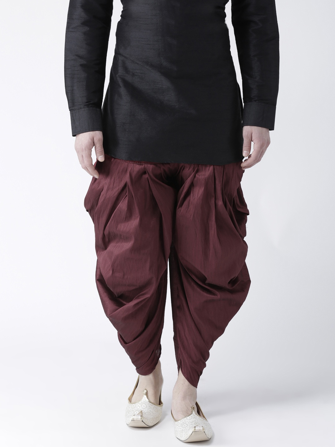 

DEYANN Men Maroon Solid Patiala Pyjamas