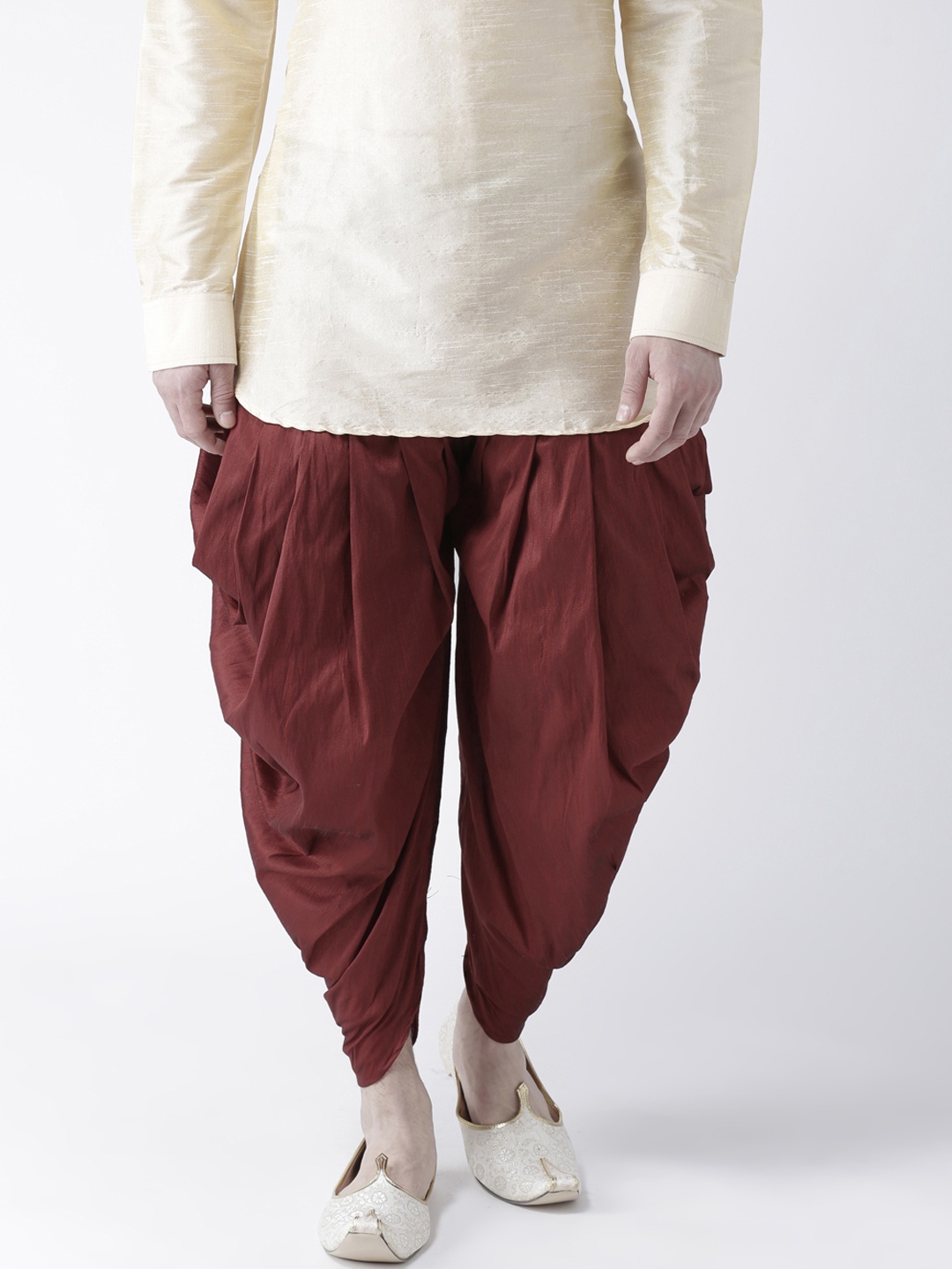 

DEYANN Men Maroon Solid Patiala Pyjamas