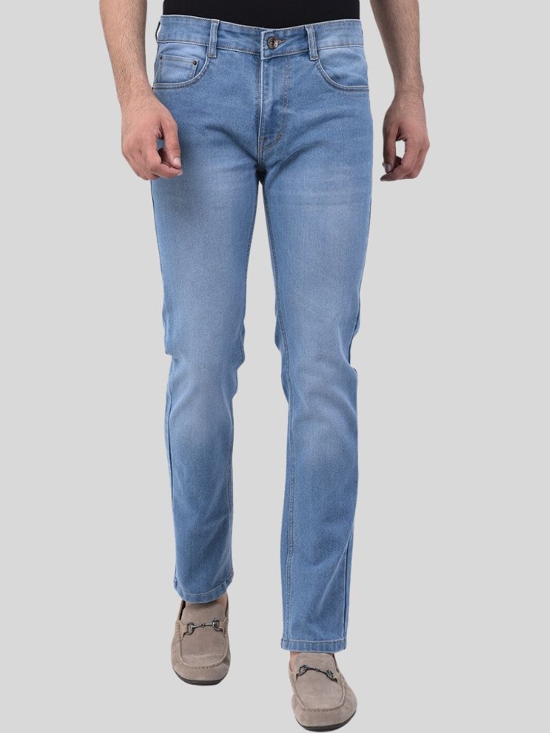

Ben Martin Men Ben Slim Fit Clean Look Light Fade Stretchable Jeans, Blue