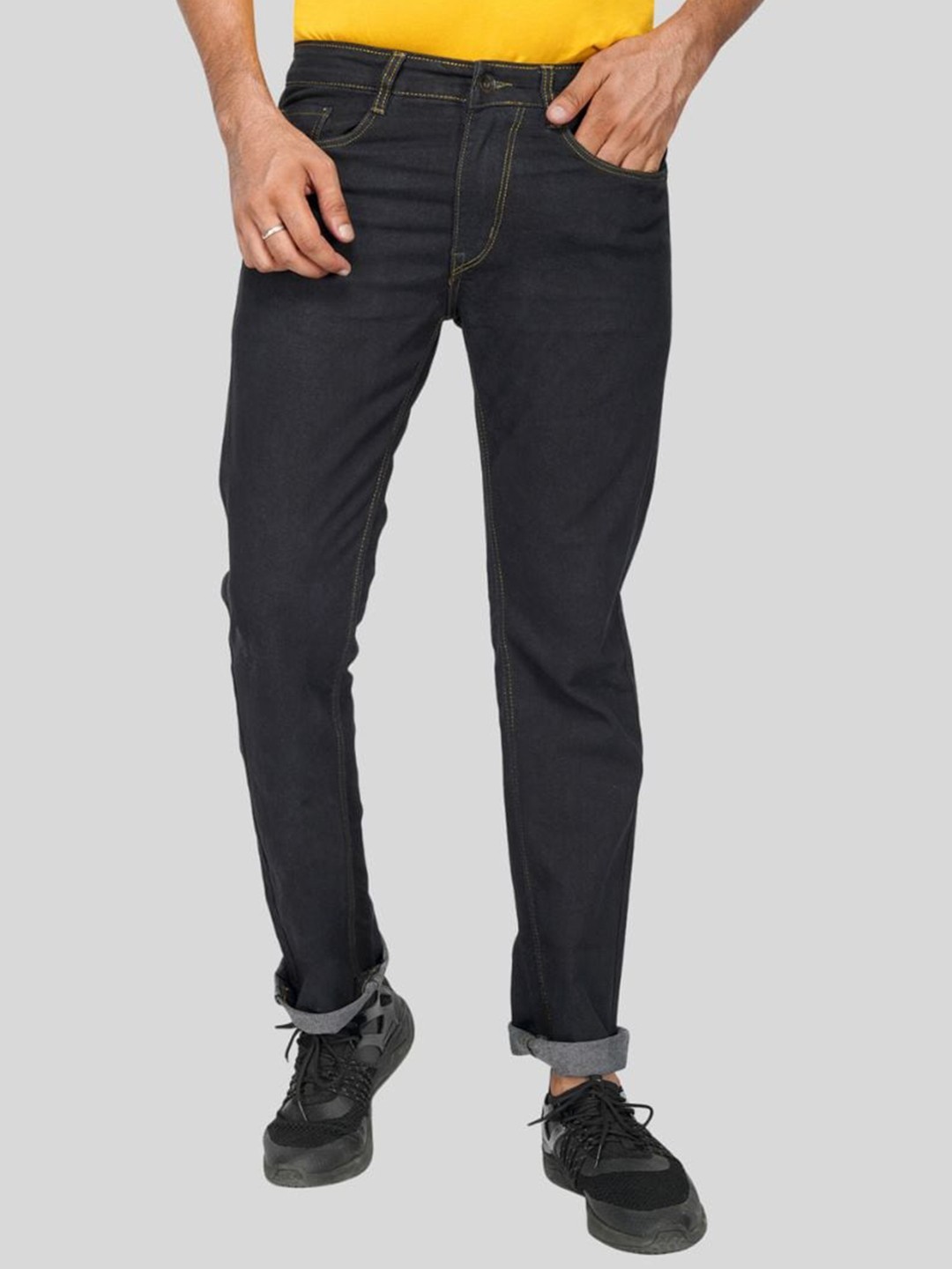 

Ben Martin Men Ben Slim Fit Clean Look Stretchable Jeans, Black