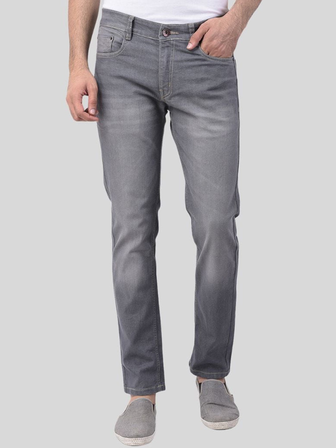 

Ben Martin Men Ben Slim Fit Clean Look Stretchable Jeans, Grey