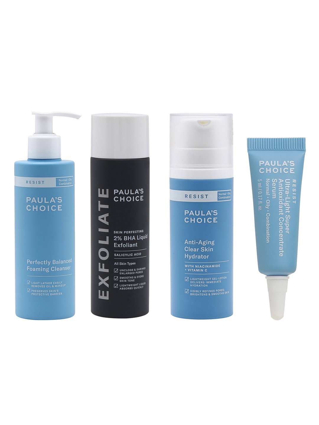 

Paulas Choice Skin Care Combo for Oily, Combination Skin, Black
