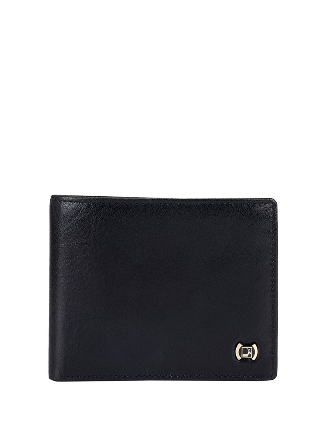 

Da Milano Women Leather Two Fold Wallet, Black