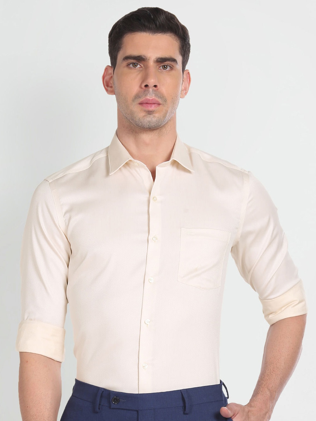 

Arrow Slim Fit Pure Cotton Casual Shirt, Yellow