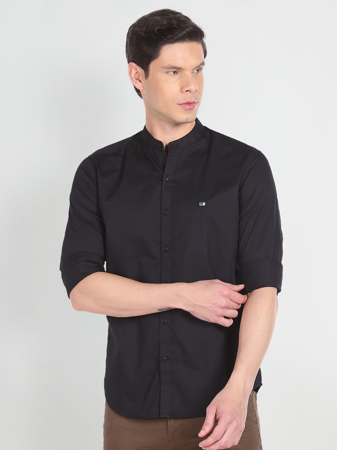 

Arrow Sport Twill Slim Fit Cotton Casual Shirt, Black