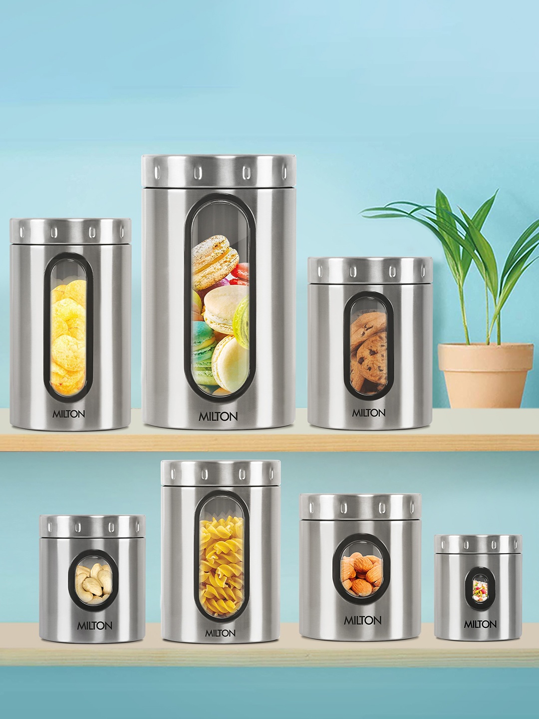

Milton Steel Crispy 1500 Silver Toned Single Walled Storage Jar 1.45 L
