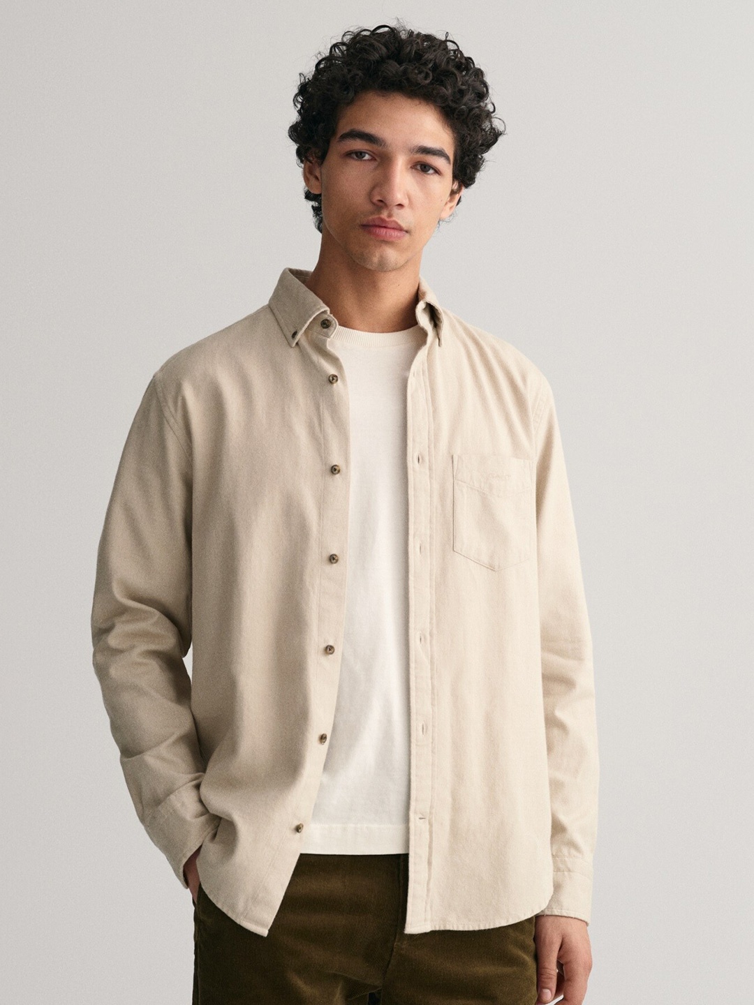 

GANT Cotton Casual Shirt, Beige