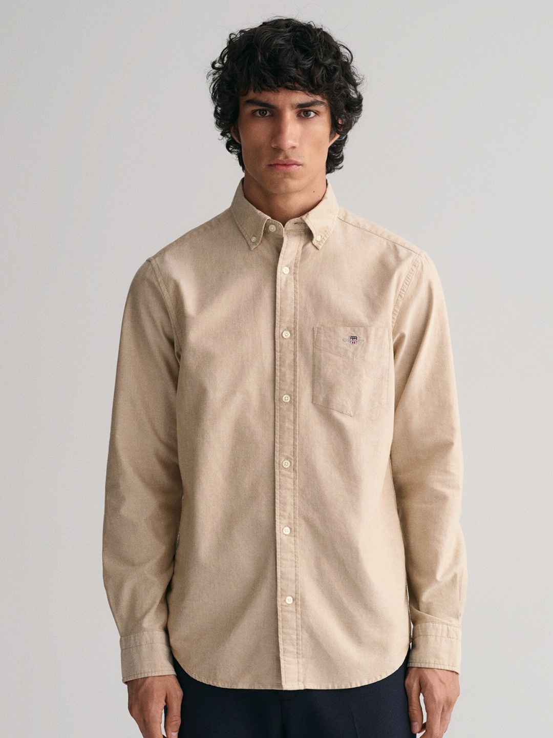 

GANT Cotton Casual Shirt, Beige