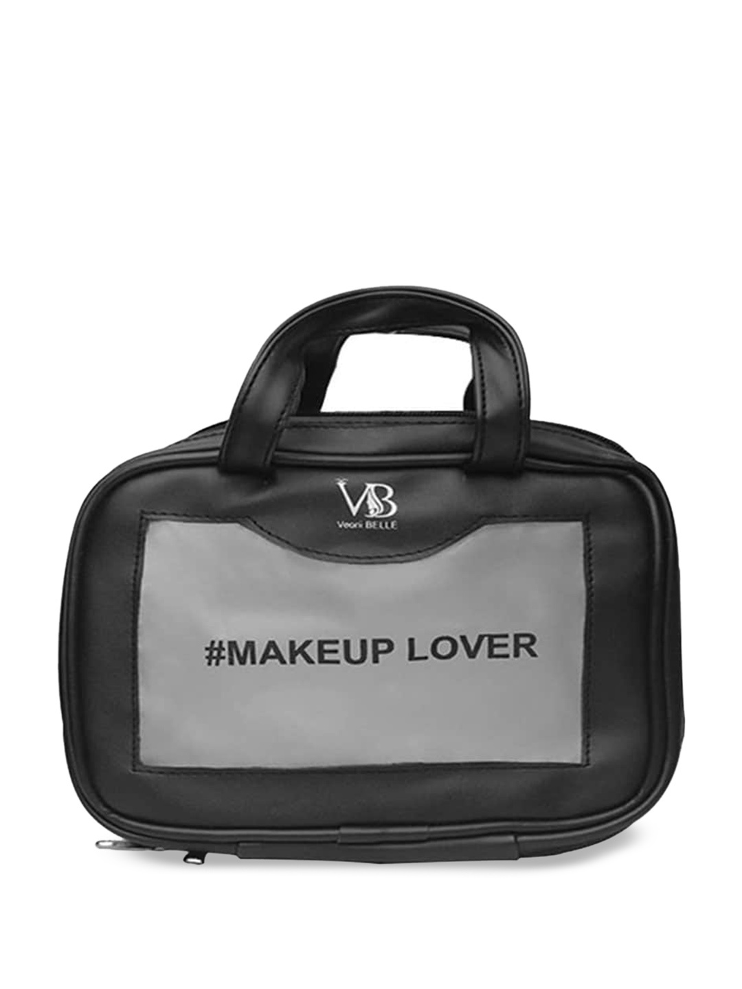 

Veoni BELLE Printed Durable Makeup Organiser Travel Kit Bag, Black