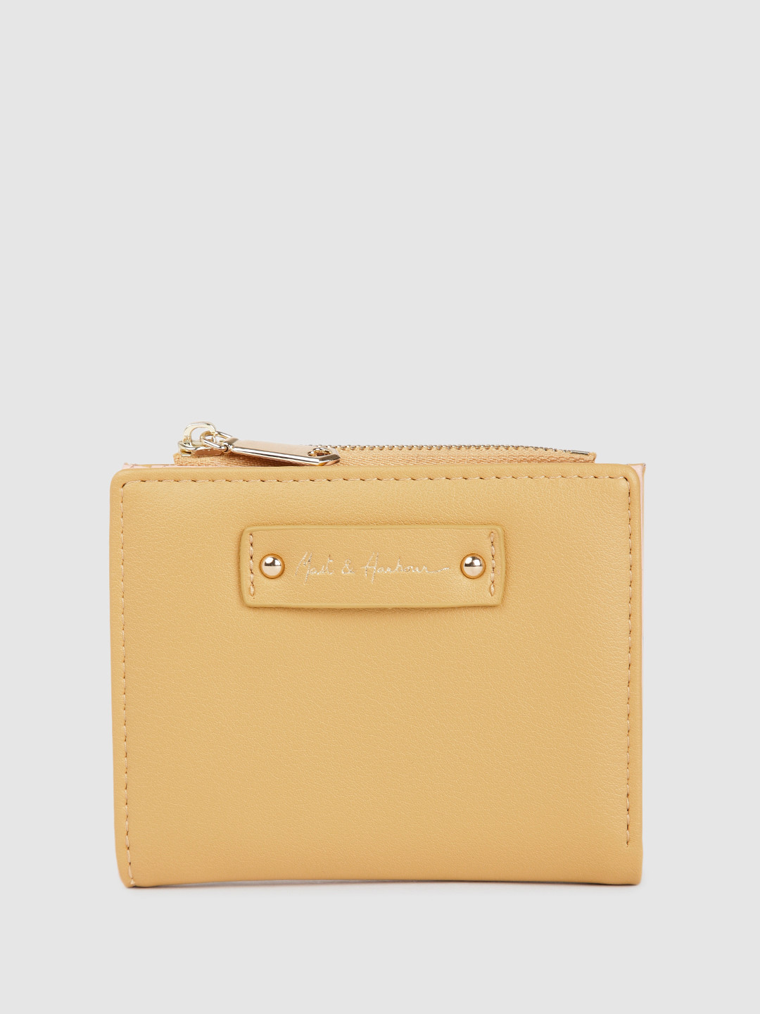 

Mast & Harbour Women Two Fold Wallet, Yellow