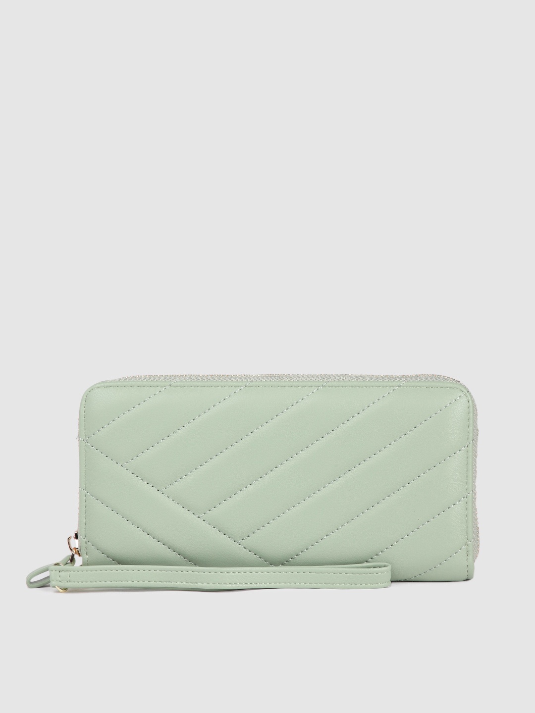 

Mast & Harbour Women Solid Zip Around Wallet, Green