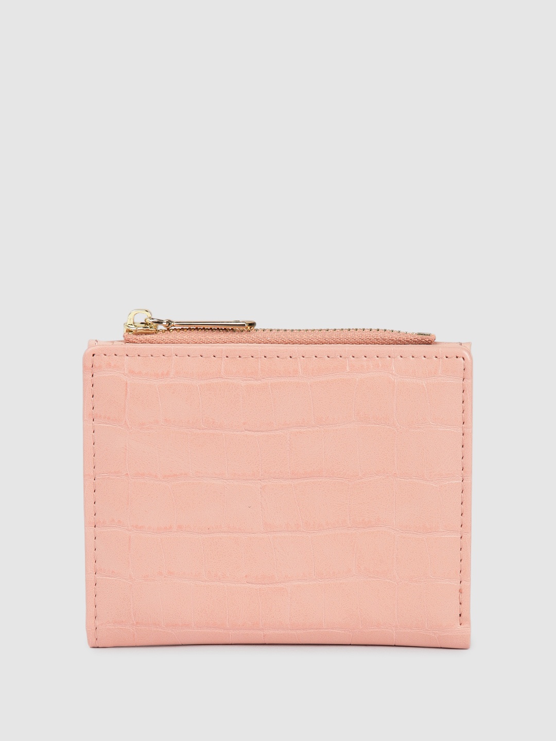 

Mast & Harbour Women Animal Textured Two Fold Wallet, Nude