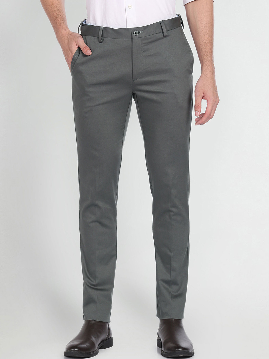 

Arrow Men Autoflex Hudson Slim Trousers, Green