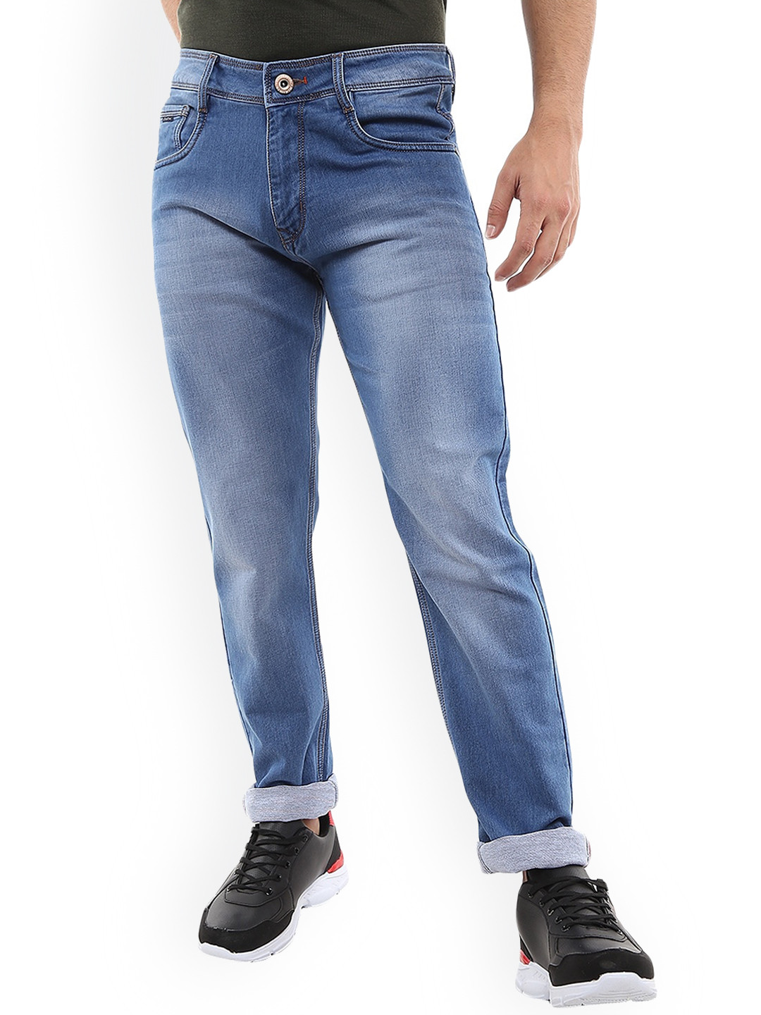 

V-Mart Men Mid-Rise Slim Fit Clean Look Light Fade Jeans, Blue