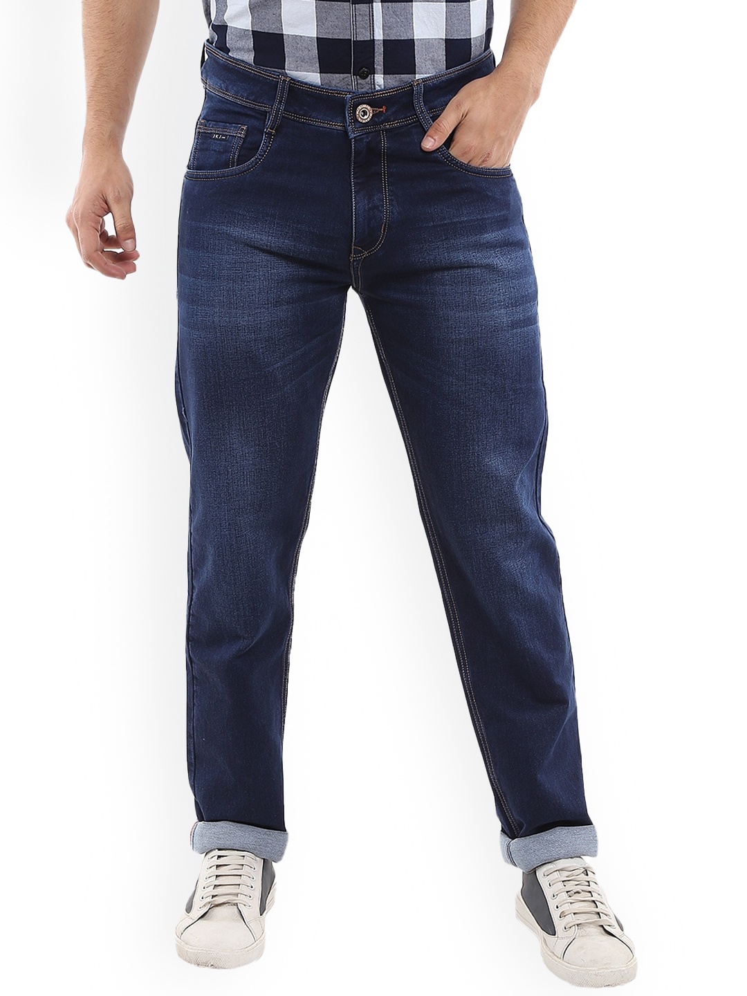 

V-Mart Men Mid-Rise Slim Fit Clean Look Light Fade Jeans, Blue