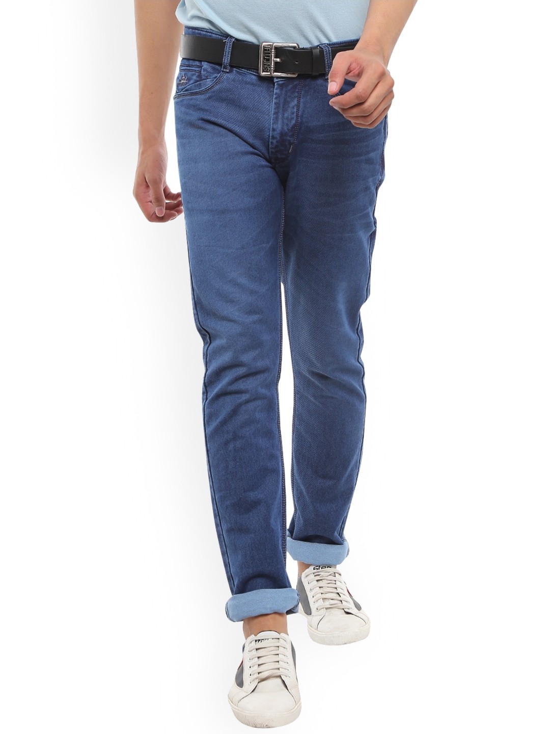 

V-Mart Men Mid-Rise Slim Fit Clean Look Light Fade Jeans, Blue