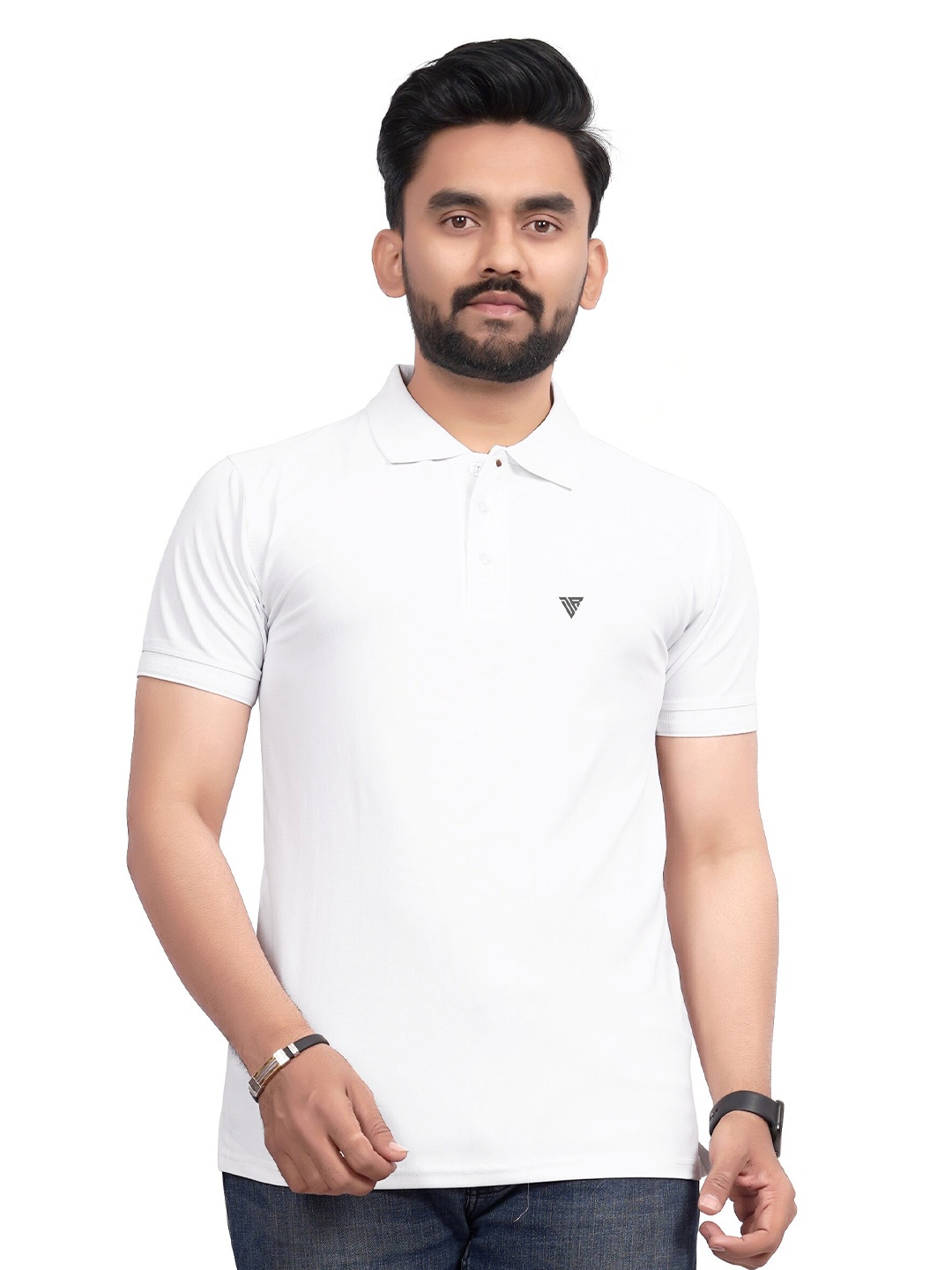 

Divra Clothing Polo Collar T-shirt, White