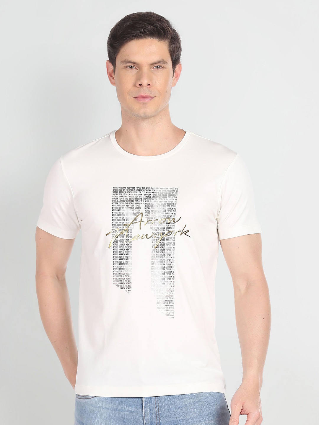 

Arrow New York Typography Printed T-shirt, White