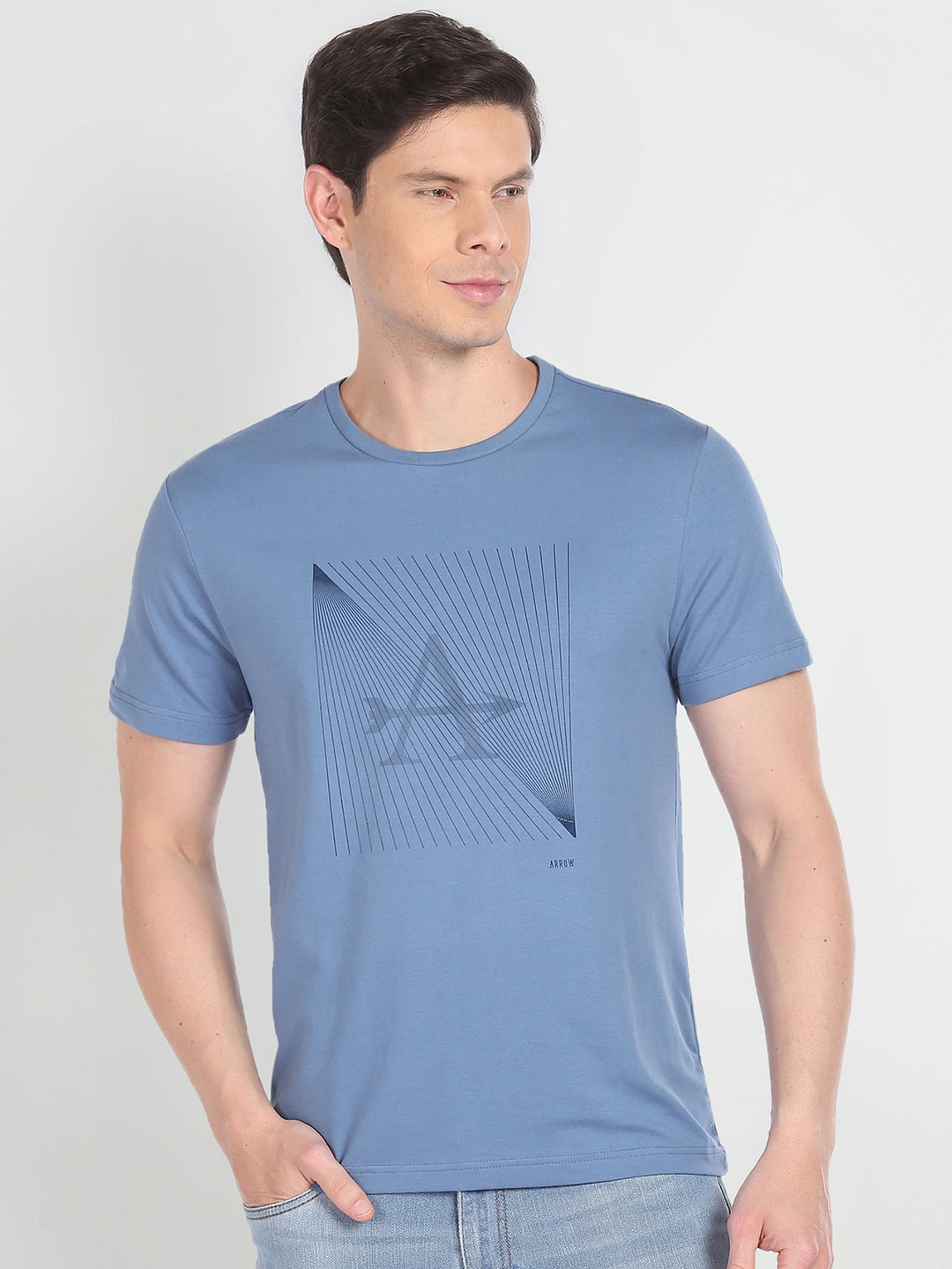 

Arrow New York Typography Printed T-shirt, Blue