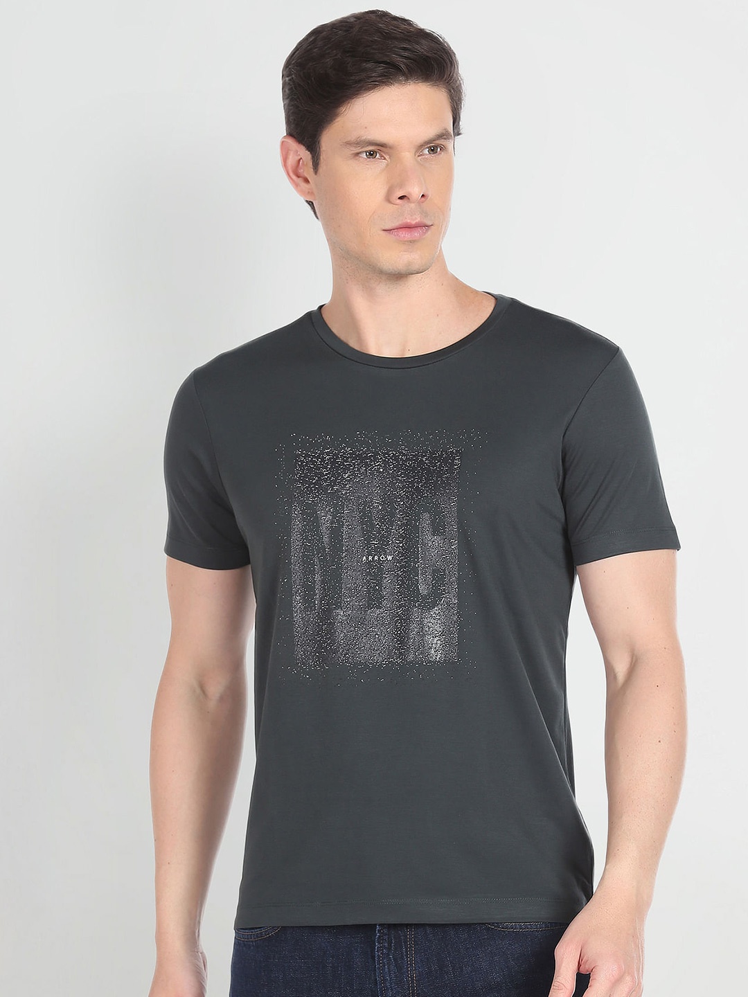 

Arrow New York Typography Printed T-shirt, Green