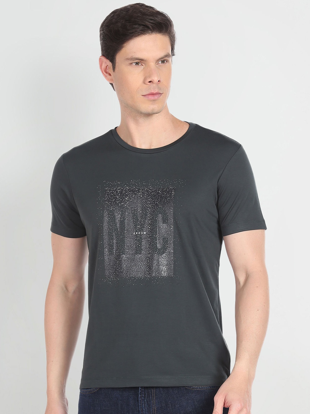 

Arrow New York Typography Printed T-shirt, Green