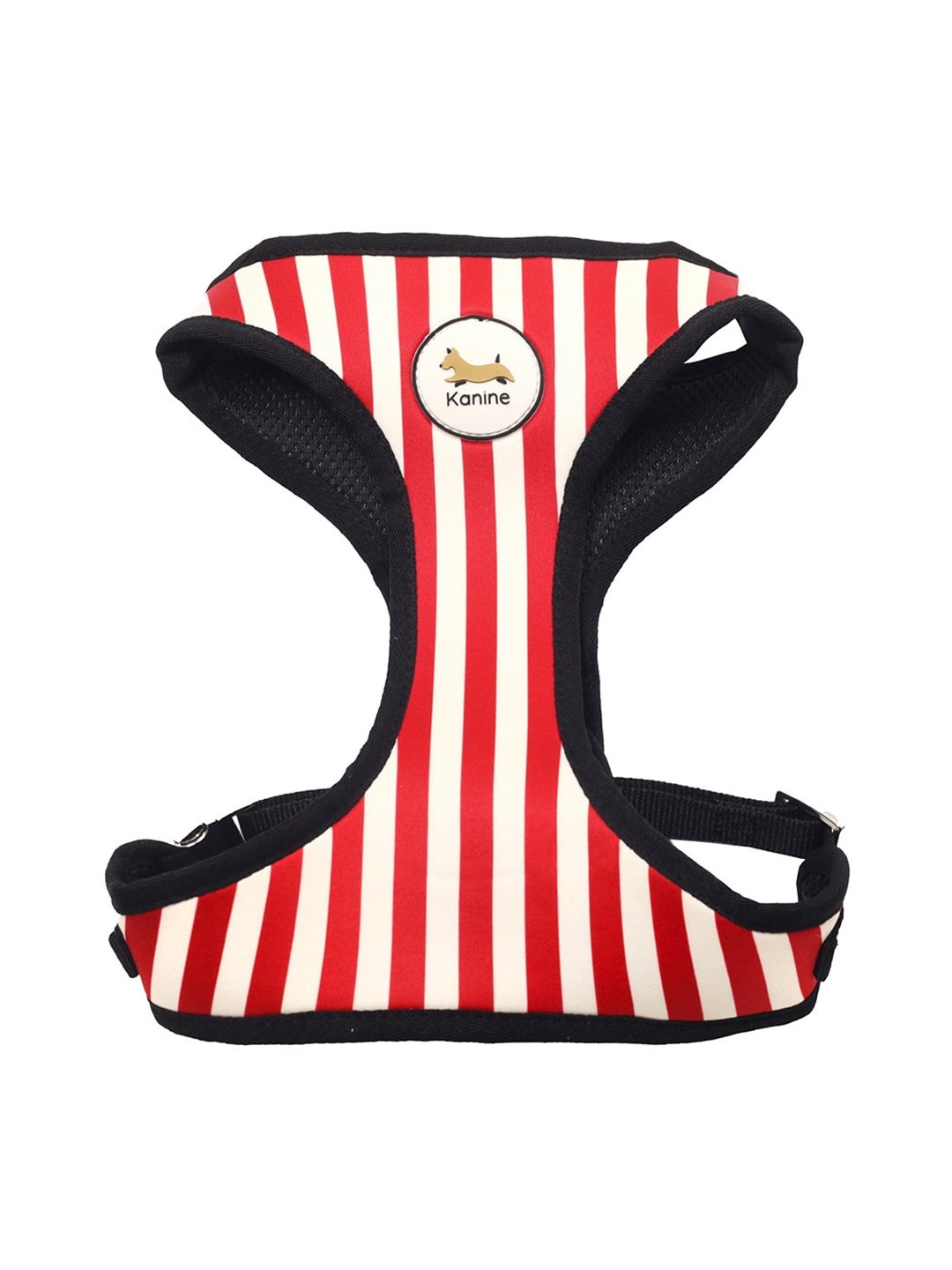 

Kanine Collection Striped Buckle Fastening Training Harness, Red