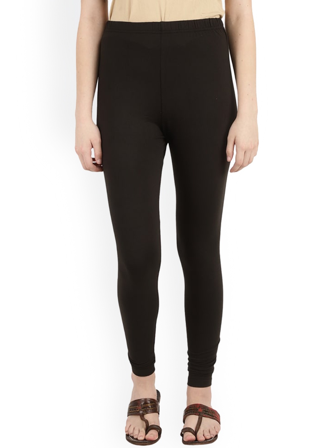 

V-Mart Churidar-Length Leggings, Black