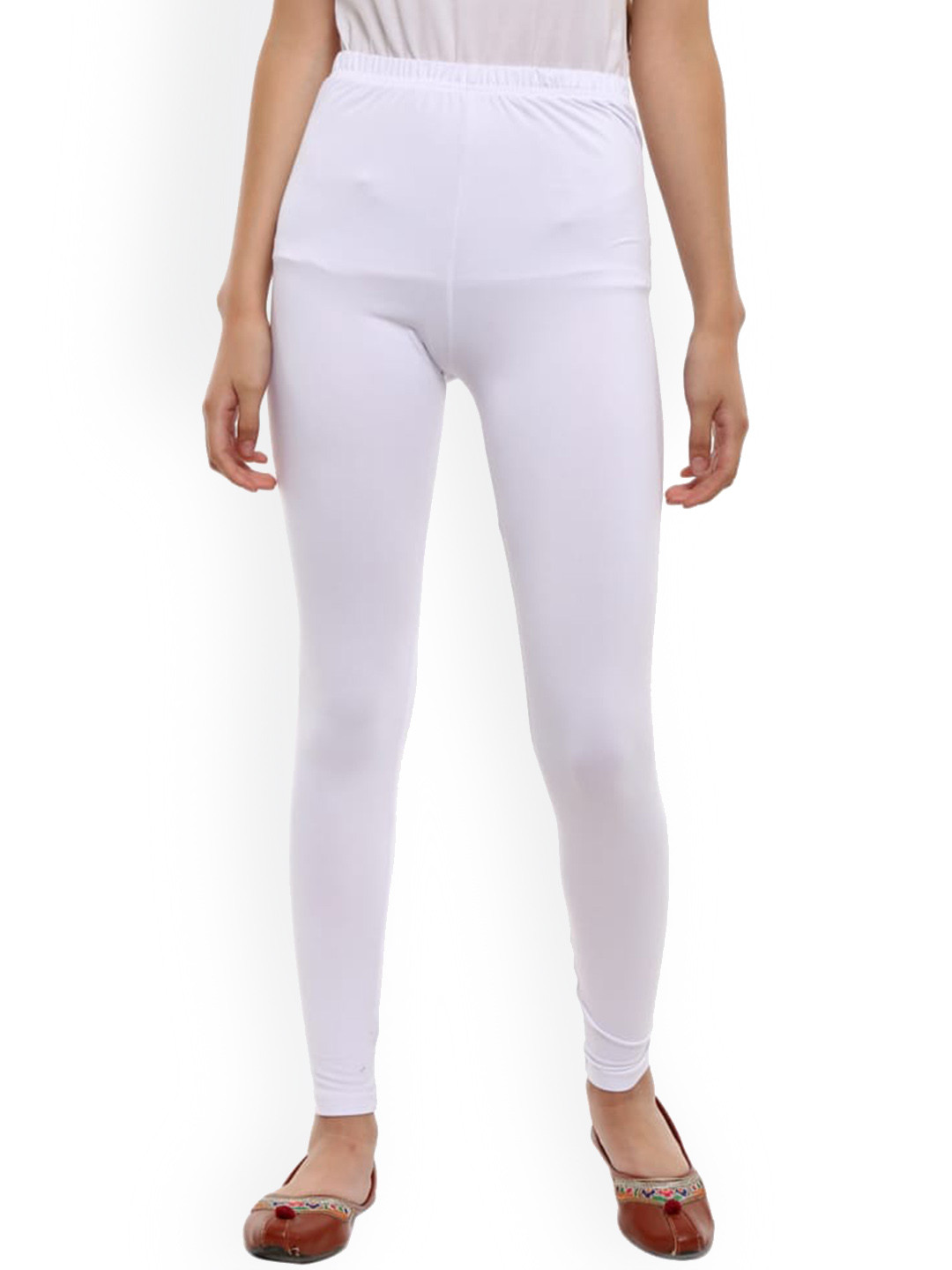

V-Mart Cotton Churidar-Length Leggings, White