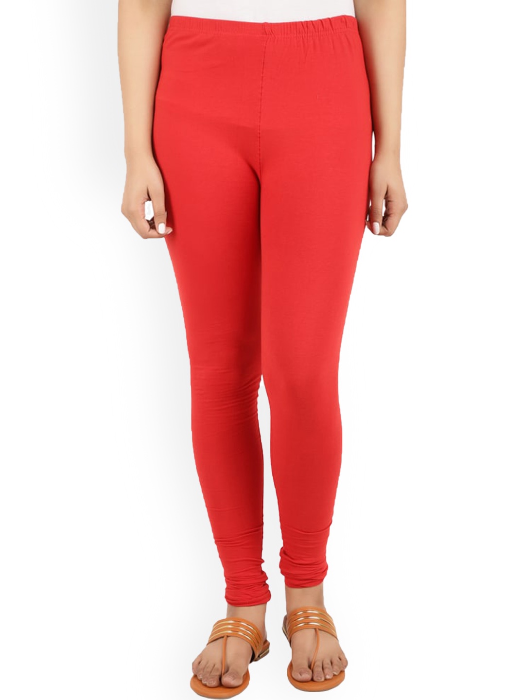 

V-Mart Churidar-Length Leggings, Red