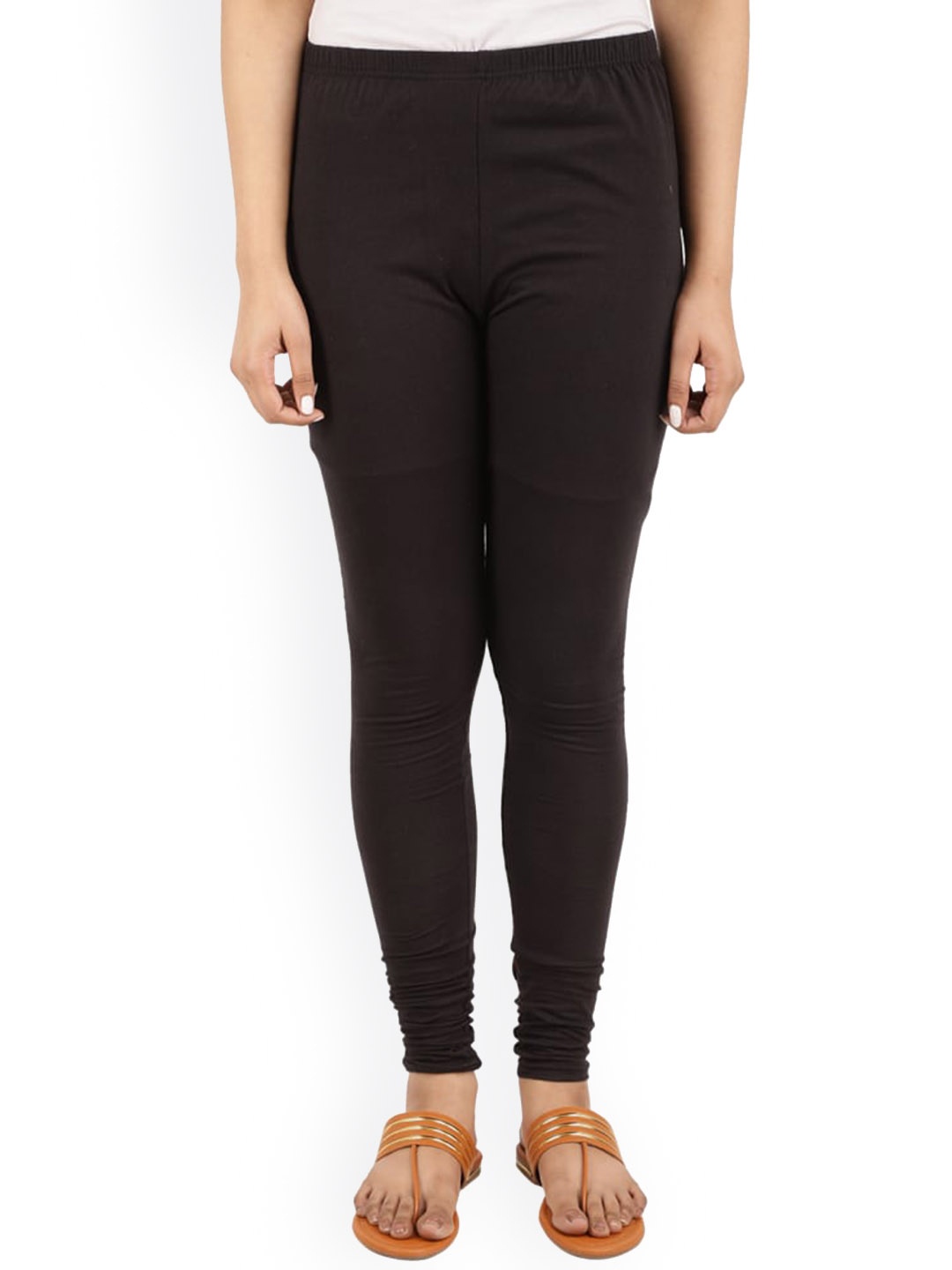 

V-Mart Churidar-Length Leggings, Black