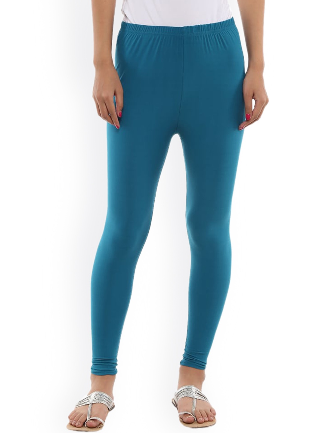

V-Mart Churidar-Length Leggings, Green