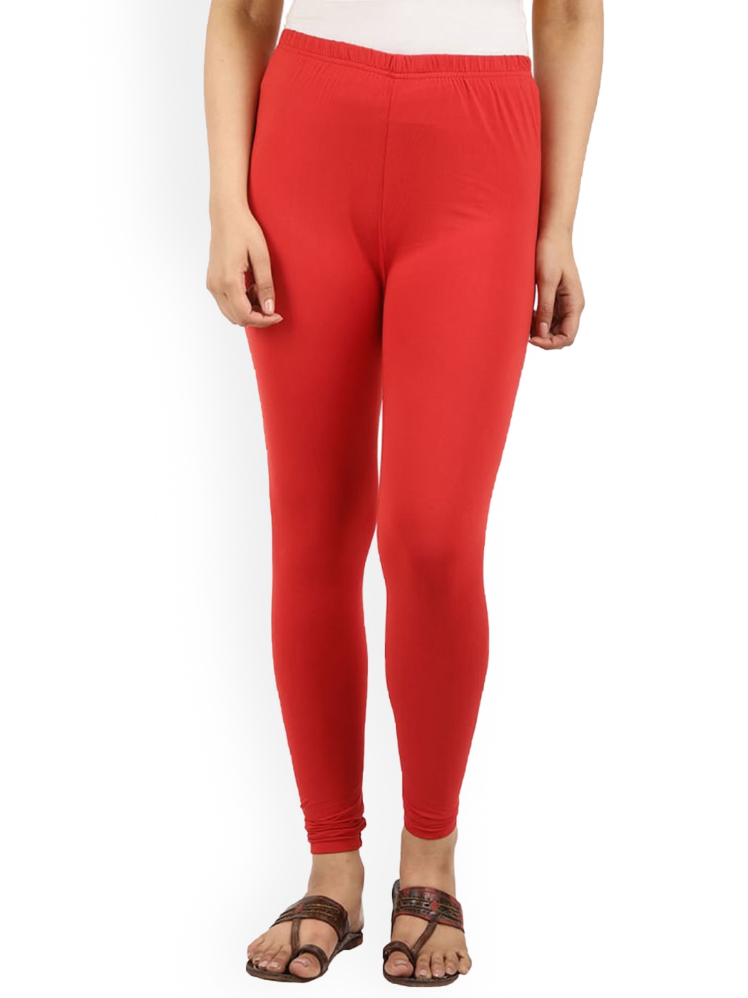 

V-Mart Churidar-Length Leggings, Red