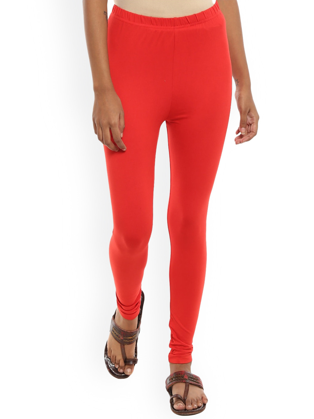 

V-Mart Churidar-Length Leggings, Red