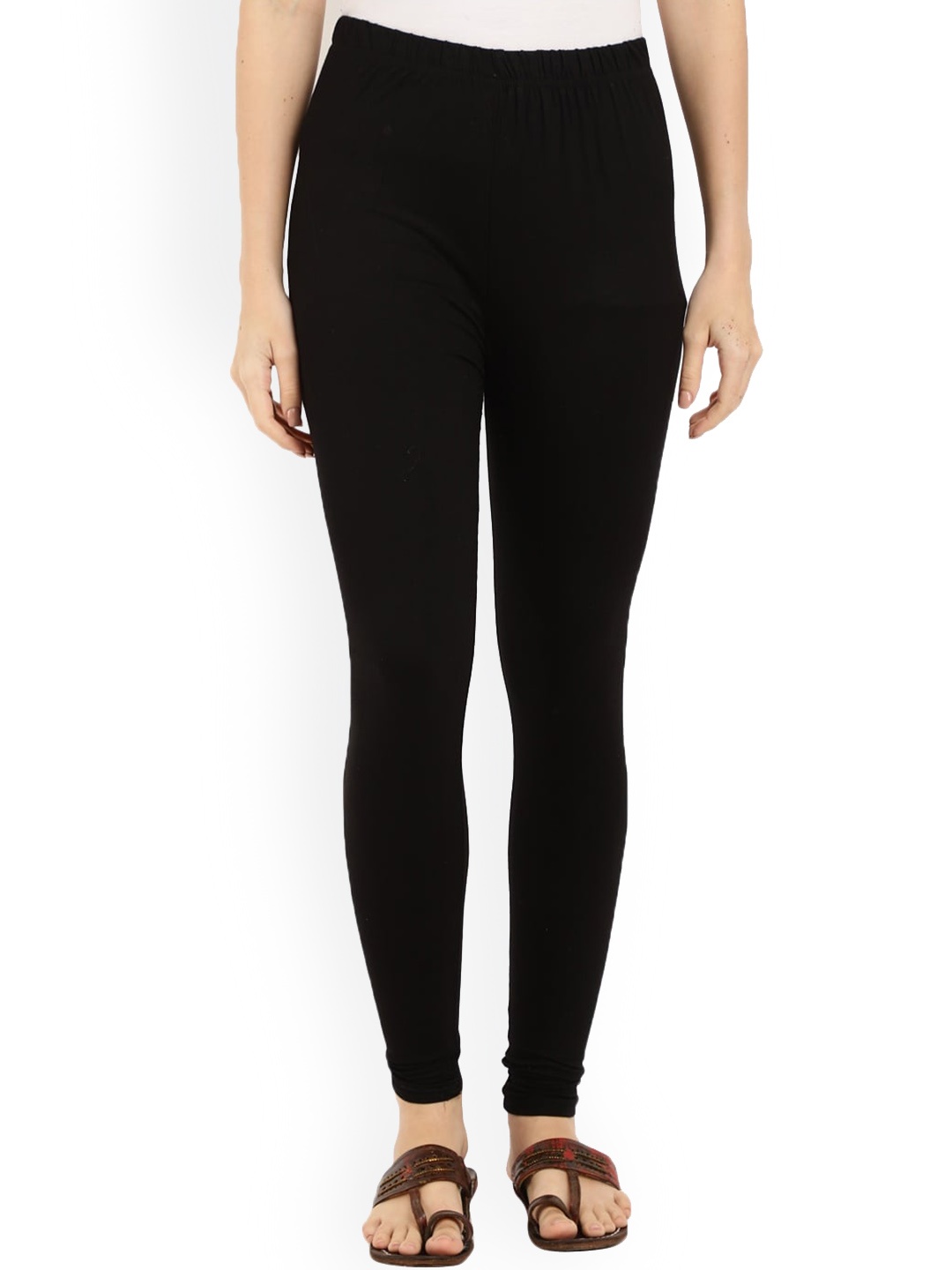 

V-Mart Cotton Ankle-Length Leggings, Black