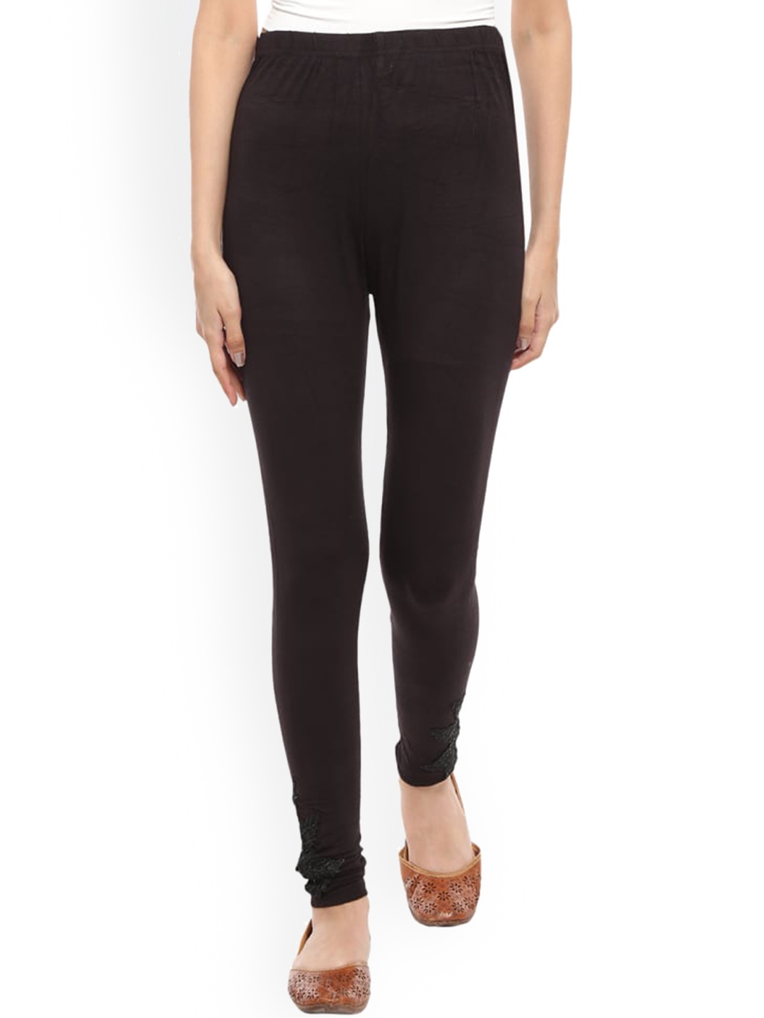 

V-Mart Churidar-Length Leggings, Black