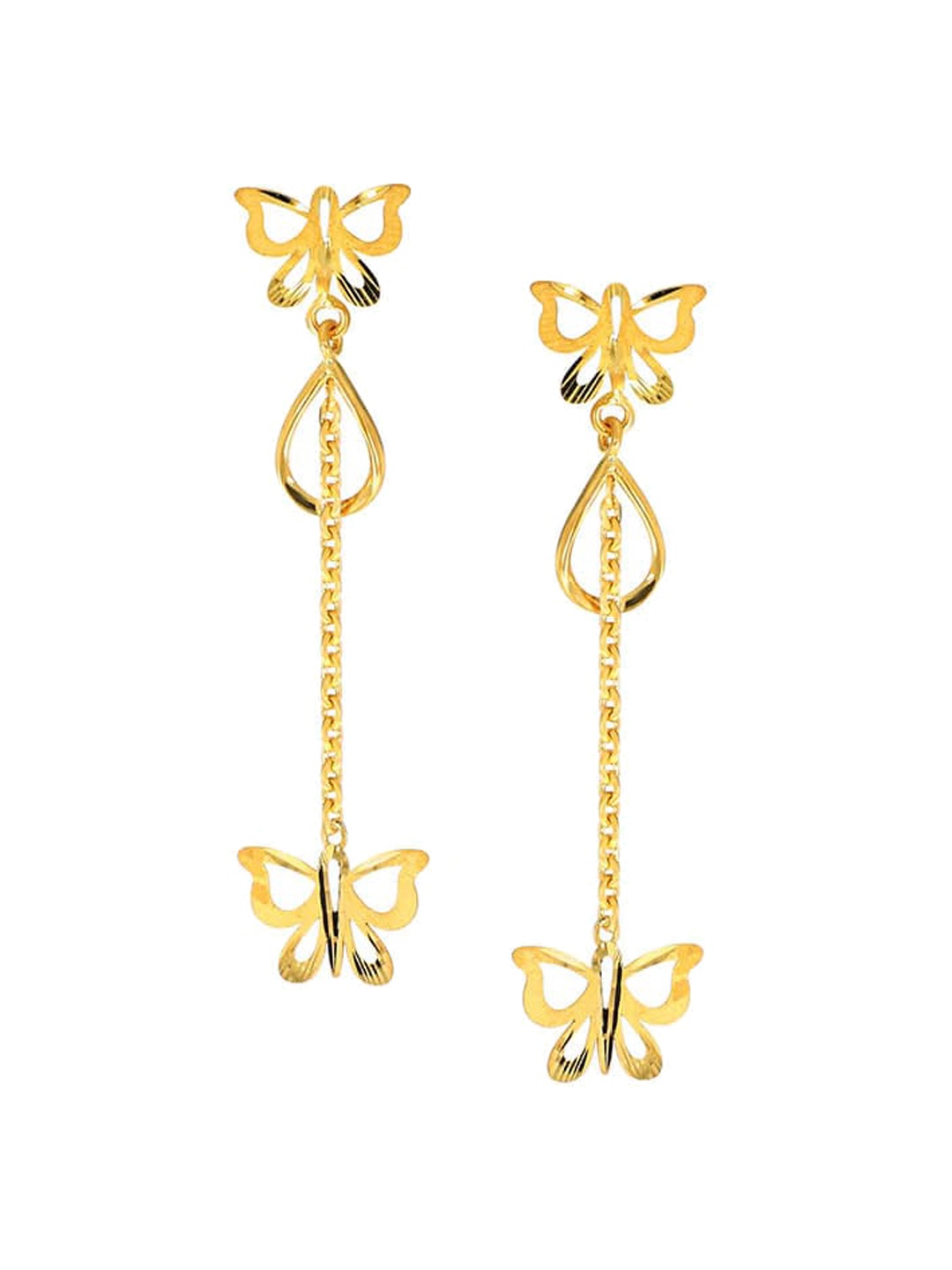 

SENCO Self Expressive 22KT Gold Drop Earrings-2gm